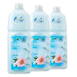 น้ำยาปรับผ้านุ่ม กลิ่นหอมสะอาด ขวดใหญ่ 1 ลิตร แพ็ค3 ขวด เอิร์ธชอยส์ EARTH CHOICE FABRIC SOFTENER 1LT PACK 3 BOTTLES