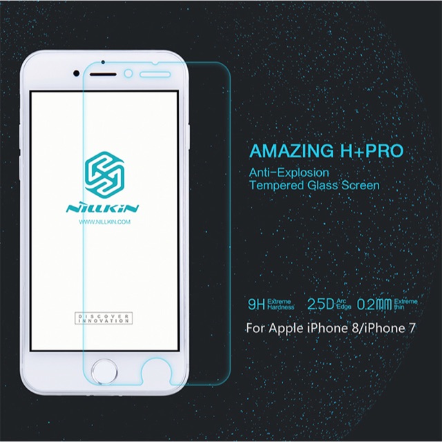 ฟิล์มกระจกนิรภัย Apple iPhone 8 / iPhone 7 #Nillkin Amazing H+ Pro 0.2mm. 9H hardness