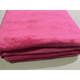 พร้อมส่ง‼️ ผ้าห่มนาโน สีชมพู สีเบจ ขนนุ่มไม่หนามาก ขนาด5ฟุต (60x80นิ้ว)