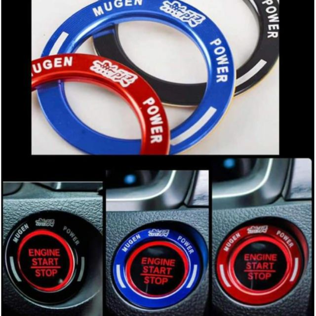 วงแหวนครอบ ปุ่ม  push Start สำหรับ รถยนต์ Honda City / civic