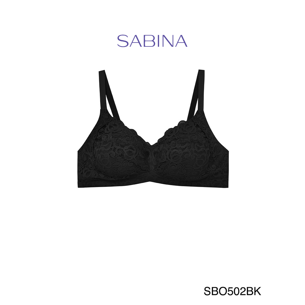 Sabina เสื้อชั้นใน Invisible Wire (ไม่มีโครง) รุ่น Function Bra รหัส SBO502BK สีดำ