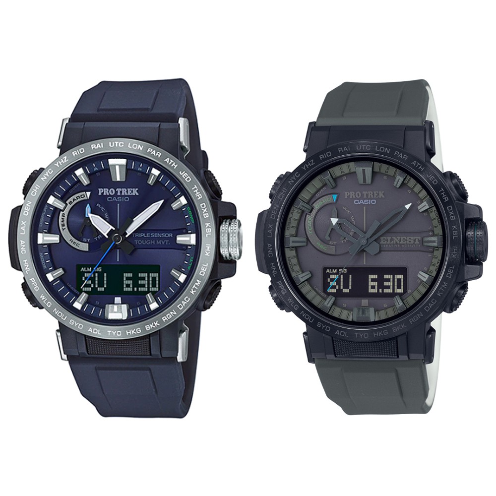 Casio Protrek นาฬิกาข้อมือผู้ชาย สายซิลิคอน รุ่น PRW-60,PRW-60ECA (PRW-60-2A,PRW-60ECA-1A)