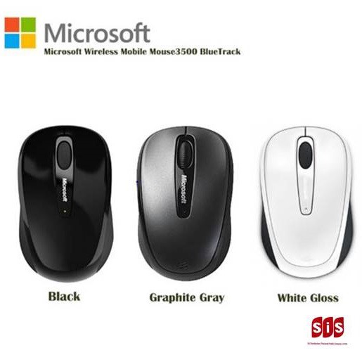 เม้าส์ไร้สาย Microsoft Wireless Mobile Mouse3500 BlueTrack - GRAY