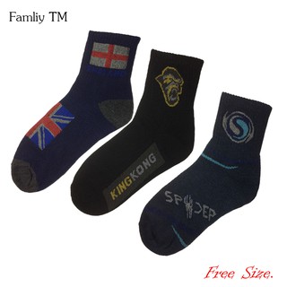 Socksy ถุงเท้าแบบ ข้อยาวคละสี Free Size แพ็ค 3 คู่