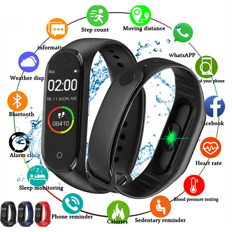 ใหม่ M4 สมาร์ท Band 4 Fitness Tracker นาฬิกาสร้อยข้อมือกีฬา Heart Rate ความดันโลหิต MI Smartband Mon