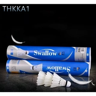 THKK ---NO.4 [แบดมินตันฝึกอาชีพ] (12 ลูก) [หัวลูกแข็ง]จุกคู่ ความเร็ว 76 ขนเป็ดหนานุ่ม ลูกขนไก่ 12 ลูก พร้อมกล่องลูกขนไก