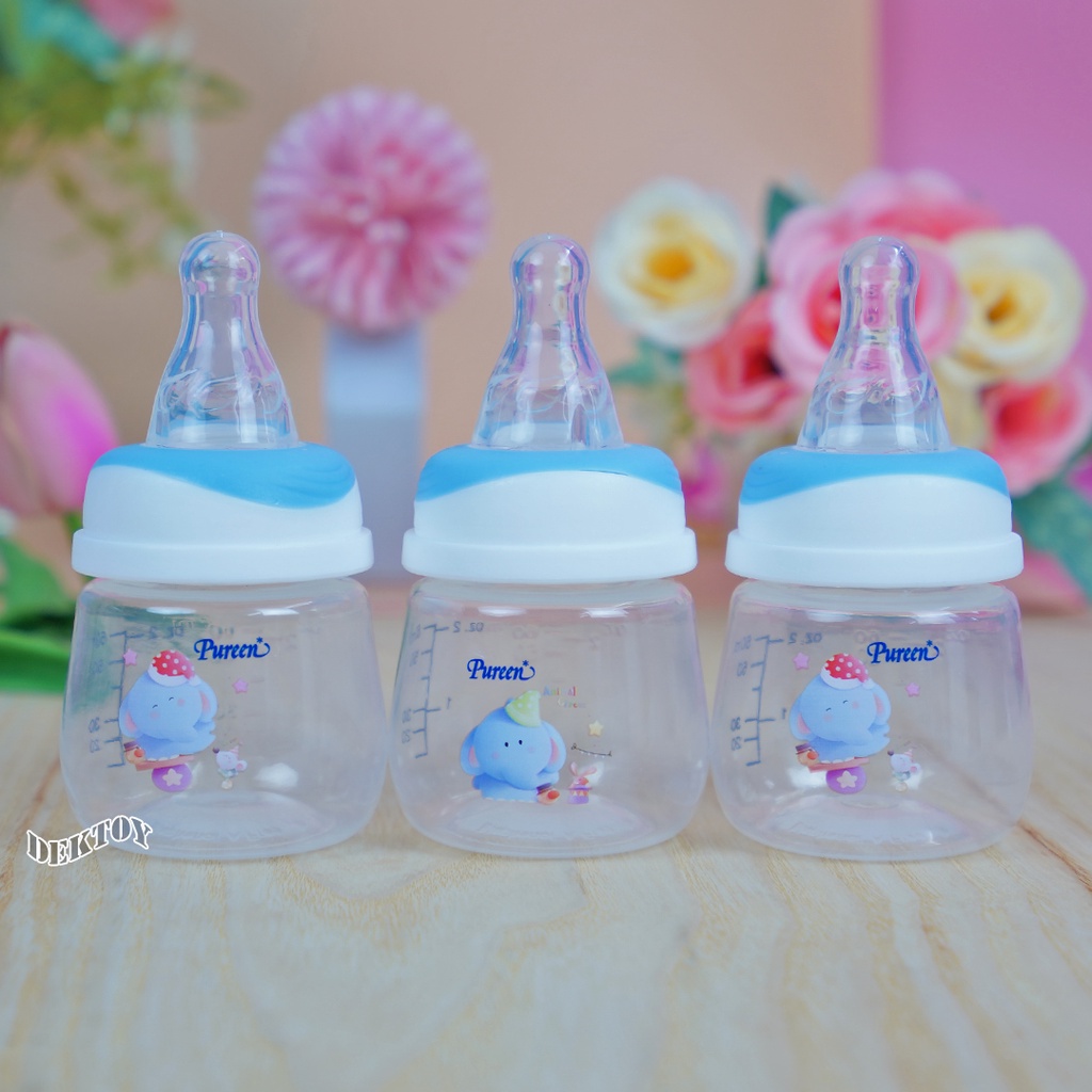Pureen ขวดนมเพียวรีน PP คอกว้างและคอแคบ ลายช้าง รูปที่ 4