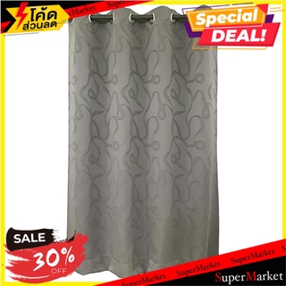 ผ้าม่าน EYELET HOME L&amp;S RIBBON UV 145X160 ซม. สีเทา ผ้าม่านหน้าต่าง EYELET CURTAIN HOME L&amp;S RIBBON UV 145X160CM GRAY