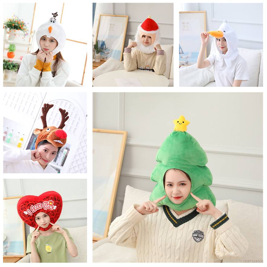 ใหม่ หมวกตุ๊กตา รูปต้นคริสต์มาส กวาง ซานต้า โฟรเซ่น โอลาฟ น่ารัก ของขวัญวันเกิด สําหรับเด็กผู้หญิง