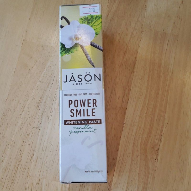 Jason Natural, Power Smile Whitening Toothpastes, 6 oz (170 g) Shopee