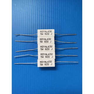 R กระเบื้อง ตัวต้านทาน 5 W 82 Ohm (แพ็ค 5 ตัว)