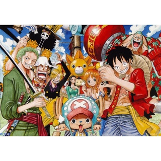 ภาพวาดปักเพชร ทรงกลม ลายการ์ตูน One Piece 5D DIY สําหรับตกแต่งบ้าน ห้องนั่งเล่น