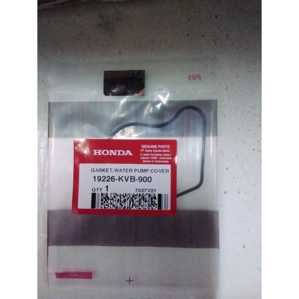 ปั๊มน้ําฝาครอบ Oring สําหรับ Vario 110cc 19226KVB900