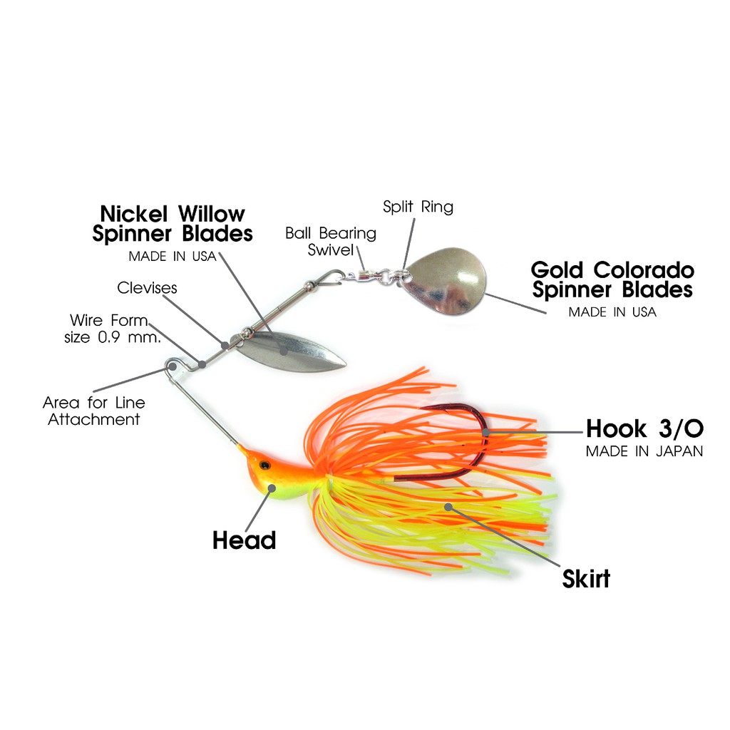 สปินเนอร์เบท บี3 เต็มคำ ตกปลาช่อน B3 Spinner bait รูปที่ 2