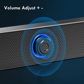 PC Soundbar ลําโพงแบบมีสาย USB เบสหนักแน่นซับวูฟเฟอร์ Boom Box Surround สําหรับทีวีแล็ปท็อป Home