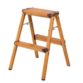 บันไดอะลูมิเนียมขึ้น 2 ทาง 2 ชั้น ขนาด 41 x 47 x 55 ซม. สีลายไม้