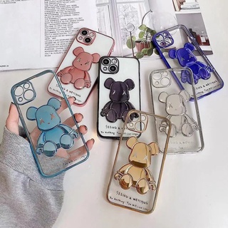 เคสใส สำหรับ  ไอโฟน iPhone 13 Pro max  13 pro  13  iPhone 12  Pro max  12 pro 12 เคสหมีเงานิ่ม   (ส่งจากไทยจ้า)