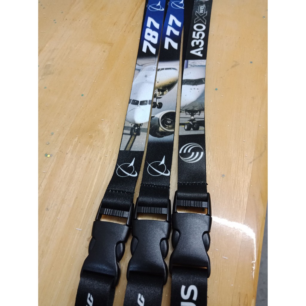 สายคล้องคอ โบอิ้ง แอรบัส Boeing Airbus A-350 B-777 B-787 A-320 Lanyard  Key ID Card Neck strap