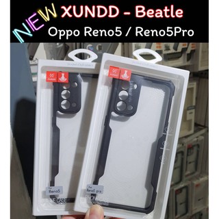 OPPO Reno 5/5 Pro XUNDD Beatle Series แบบขอบแข็ง-หลังแข็งแบบใส เคสกันกระแทก คลุมกล้อง (ของแท้100%)