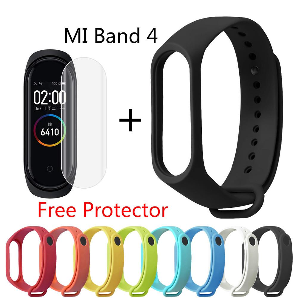 สายรัดข้อมือซิลิโคนสำหรับ Xiaomi Miband Mi Band 4