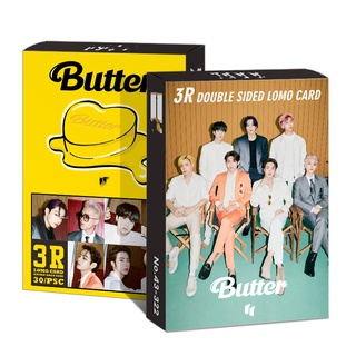 การ์ดโลโม่ขนาดใหญ่  3R:8.9×12.7cm 30แผ่น/กล่อง BTS Butter,BLACKPINK โลโม่การ์ด 300แกรม โปสการ์ด อัลบั้ม lomo card kpop