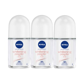 ราคาพิเศษ!! นีเวีย ไวท์เทนนิ่ง พาวเดอร์ โรลออน ขนาด 25 มล. แพ็ค 3 หลอด Nivea Whitening Powder Roll-on 25 ml x 3