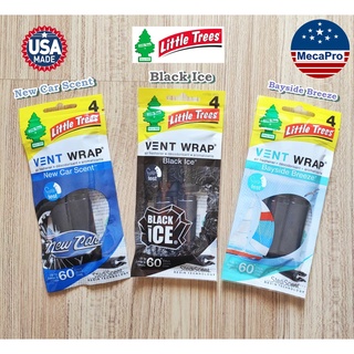 Little Trees® Vent Weap  น้ำหอมปรับอากาศในรถยนต์ แบบเสียบช่องแอร์ (1 ซอง มี 4 ชิ้น)ใช้ได้นานถึง 60 วัน