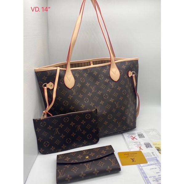 เซท3ใบ กระเป๋าหลุยส์ Louisvuitton หลุยส์ช้อปปิ้ง ไซค์14” Mirror ✅ - รูปที่ 2