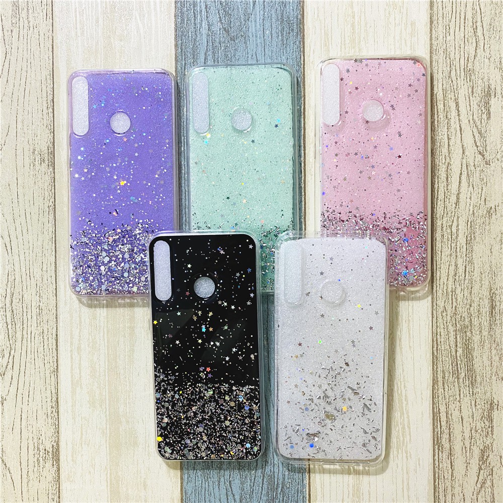 เคสโทรศัพท์ซิลิโคนใสประดับกลิตเตอร์สําหรับ Huawei Y6P 2020 Y7P 2020 Y5P 2020 Y6 P 2020 Y7P 2020 Y5P 