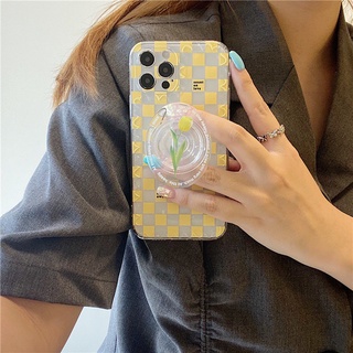 พร้อมส่งในไทย💘 เคสโทรศัพท์ เคส เคสมือถือ เคส TPU เคสนิ่ม สกรีนใสเหลือง+ไอริงดอกไม้เหลือง TPU-R1638