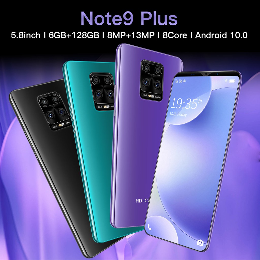 NOTE9 Plus มือถือราคาถูกหน่วยความจำทำงาน 6 128 รองรับซอฟต์แวร์หลายระบบ ...