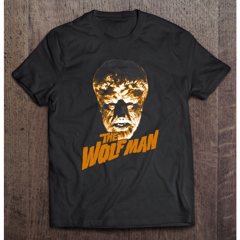 Universal Monsters The Wolf Man Dark Portrait เสื้อยิมผู้ชายเสื้อยืดอะนิเมะ