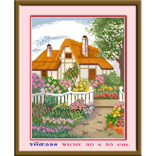 ไอแอมครอสติช iamcrossstitch DIY งานฝีมือชุดปักครอสติช รหัสสินค้า L-538 ขนาด 30x35 cm.