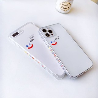 Minimal Smile Transparent Cover Case I7 I7PLUS I8 I8PLUS IXR i11 i11pro i11promax i12 i12pro i12promax A02 A3S Y31