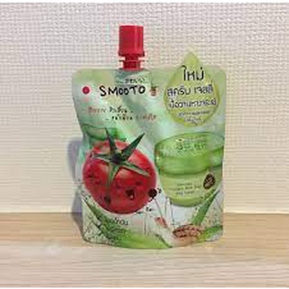 Smooto Tomato Aloe Snail Jelly Scrub สมูทโตะ โทเมโท อโล สเนล เจลลี่ สครับ แบบซองขนาด 50 g.