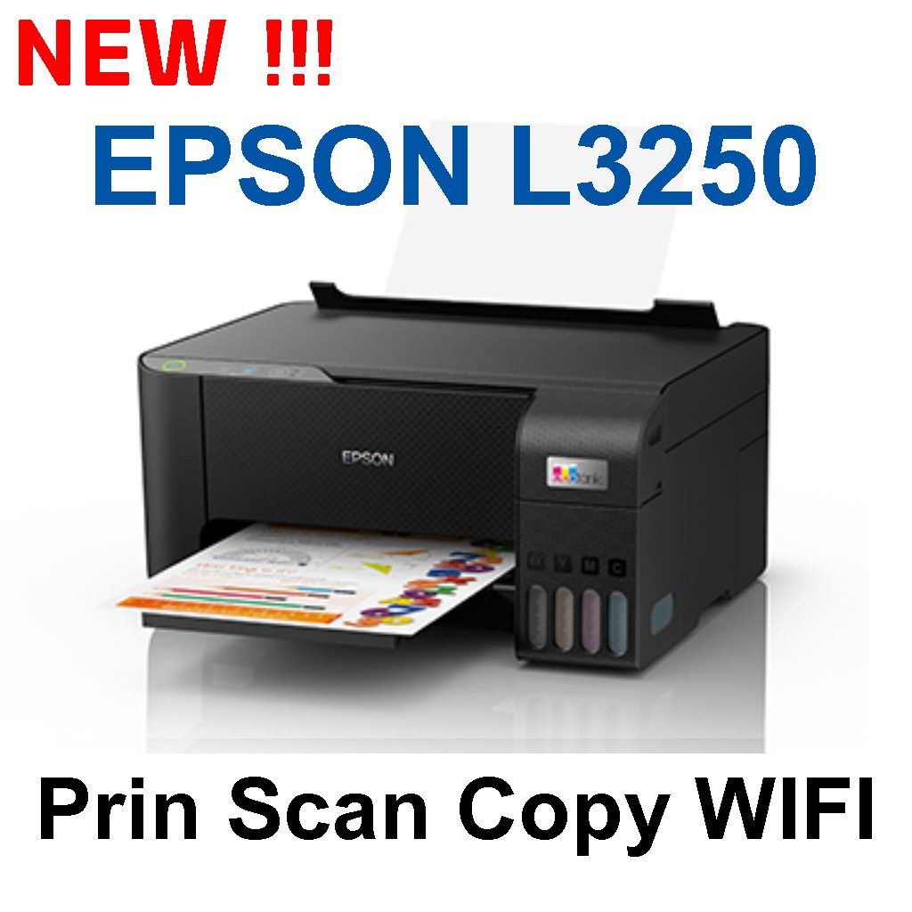 Epson L3250 Copy Scan Print Wifi รุ่นใหม่ล่าสุด Ink (All-in-one) EPSON L3250+Ink Tank ฟรี หมืก 1 ชุด