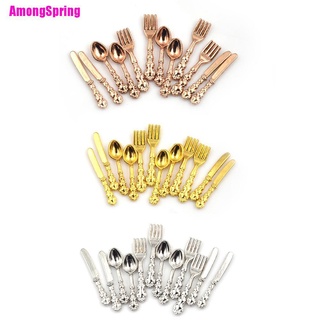 (Amongspring) ชุดเฟอร์นิเจอร์ส้อม ขนาดเล็ก 1:12 mini 1:12 สําหรับ 12