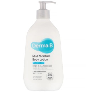 Derma:B Mild Moisture Body Lotion โลชั่น Derma B Fragrance Free ขนาด 400 ml