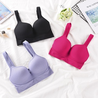 bra 3D บรายกนม ชุดชั้นใน เสื้อในไร้โครง บราดันทรง เก็บทรง ไร้โครง มี 5 สีให้เลือก สีม่วงไม่พร้อมส่งนะคะ