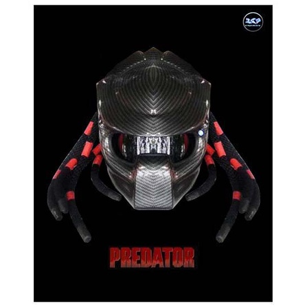 หมวกกันนอคพรีเดเตอร์ Helmet Predator HEROI Black Motorcycle Helmet (1/1 Wearable)