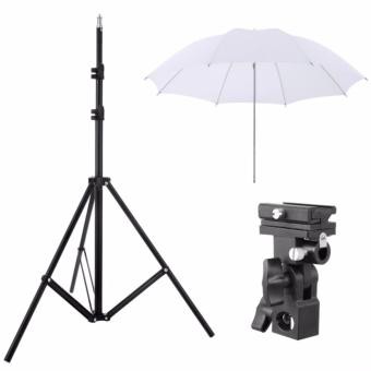ชุดอุปกรณ์เสริมแฟลช (ขาตั้ง + ร่มทะลุ 80 CM + จับร่ม - แฟลช TYPE B) พร้อมใช้งาน