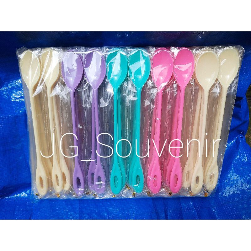 SOUVENIR 100 ชิ้น JUICE SPOON / KENDONL SPOON / ICE CREAM SPOON (ORIGINAL) แพ็คพลาสติก SOUVENIR