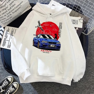 Initial d เสื้อกันหนาว มีฮู้ด พิมพ์ลายกราฟฟิค อนิเมะ สไตล์วินเทจ สําหรับผู้ชาย