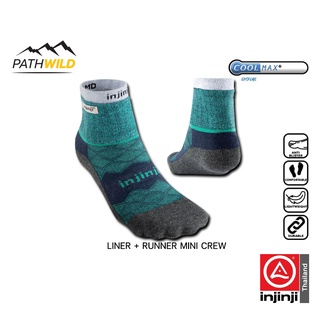 ถุงเท้า INJINJI MEN LINER + RUNNER MINI CREW LW COOLMAX