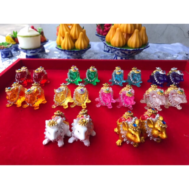 🎉✨ หนูมุสิกะมหาโชค 10 สี คู่ละ50 ✨🎉 บริวารคู่ใจองค์พระพิฆเนศ 🙏