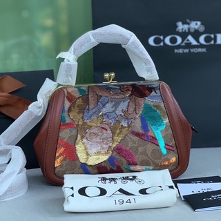 👑ผ่อน0%~แท้100%👑 coach69114 Disney X Coach Frame Bag กระเป๋าสะพาย