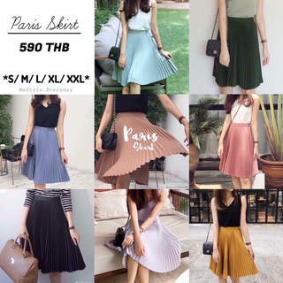 PARIS PLEAT SKIRT กระโปรงพลีท ผ้าดีอยู่ทรง ความยาวกำลังดี