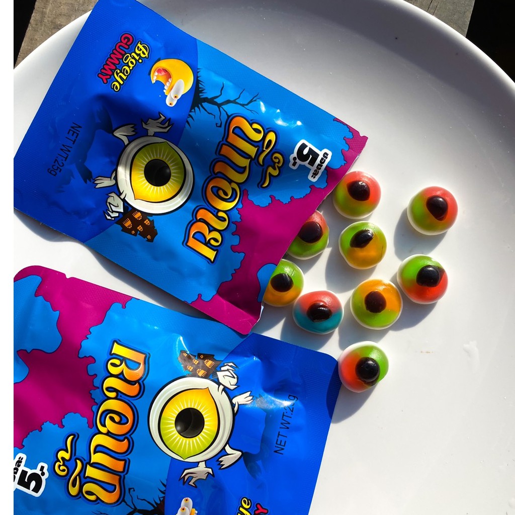 เยลลี่บิ๊กอาย อร่อย หนึบกำลังดี เคี้ยวเพลิน กล่องละ65บาท มี12ซอง
