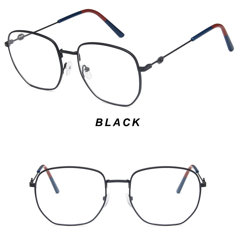【Myopia Glasses】G Fashion Square Metal Frame Eyeglasses Women/Men