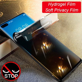 ฟิล์มกระจกนิรภัยสำหรับ Soft Privacy Protective Film For Samsung Galaxy S21 S20 Ultra 5G S10 S9 S8 Plus Hydrogel Film Full Cover Private Antispy Anti Spy Peeping Screen Protector Not Glass